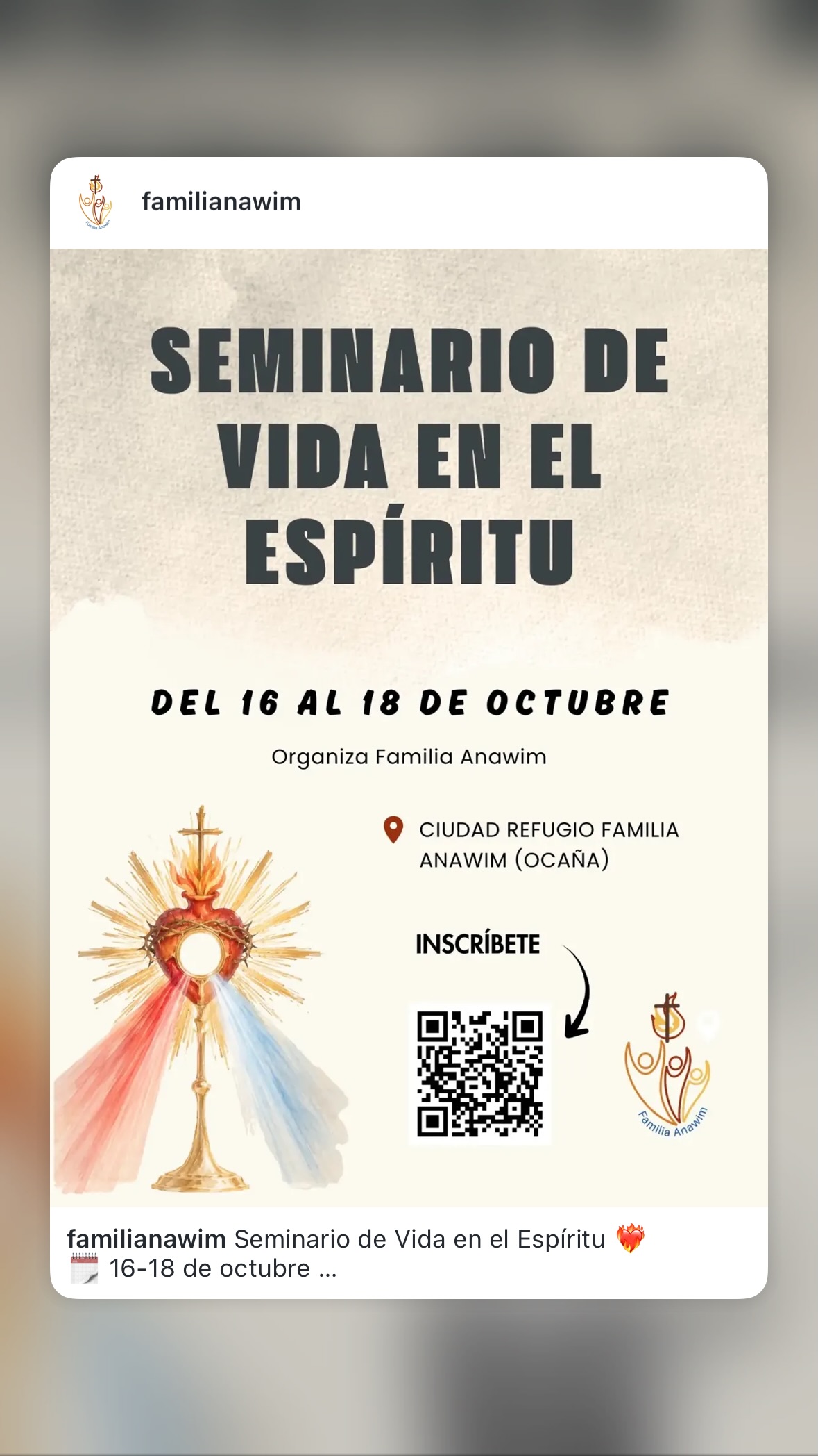 Seminario de Vida en el Espíritu · Familia Anawim