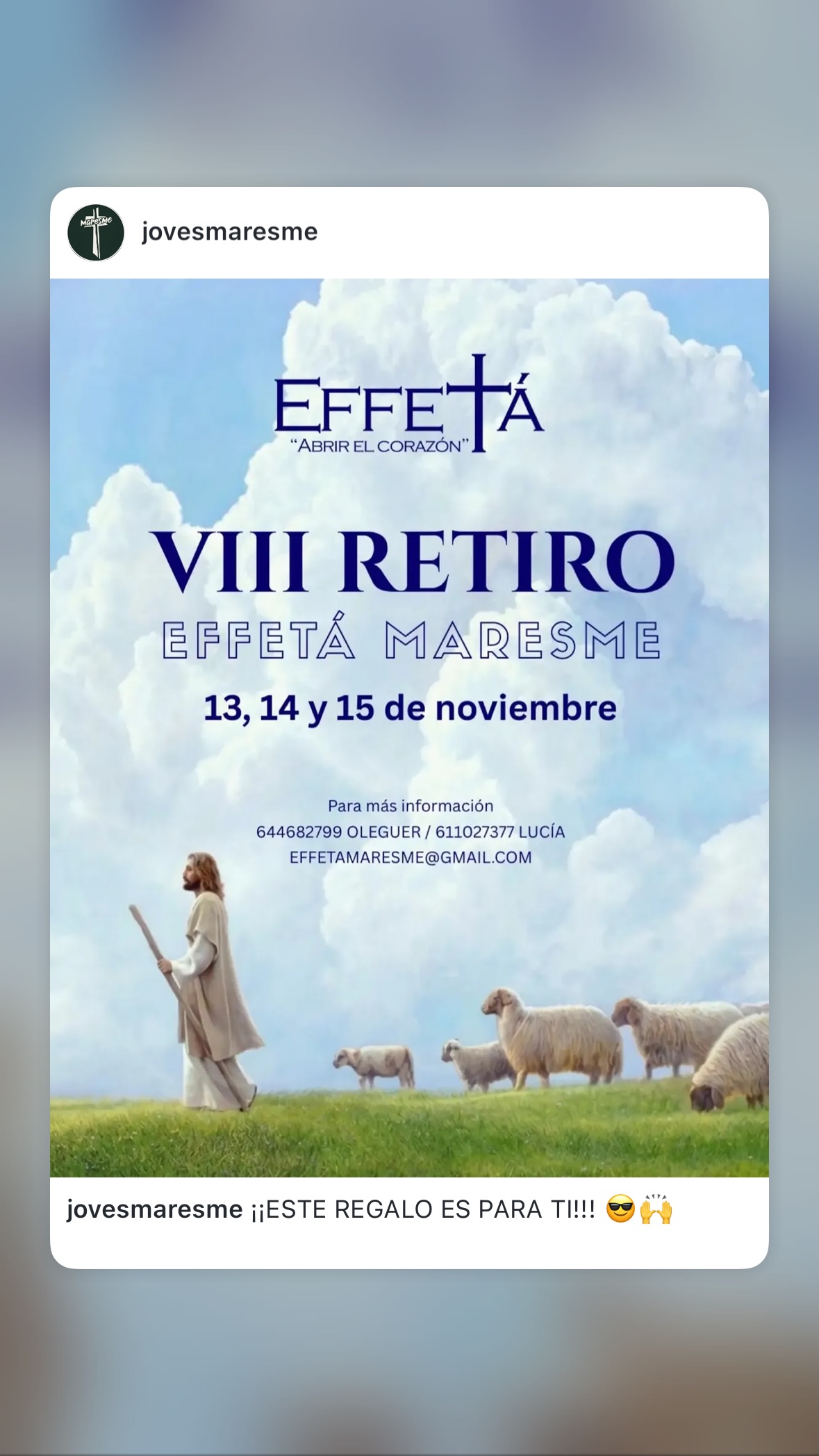 VIII Retiro Effetá Maresme